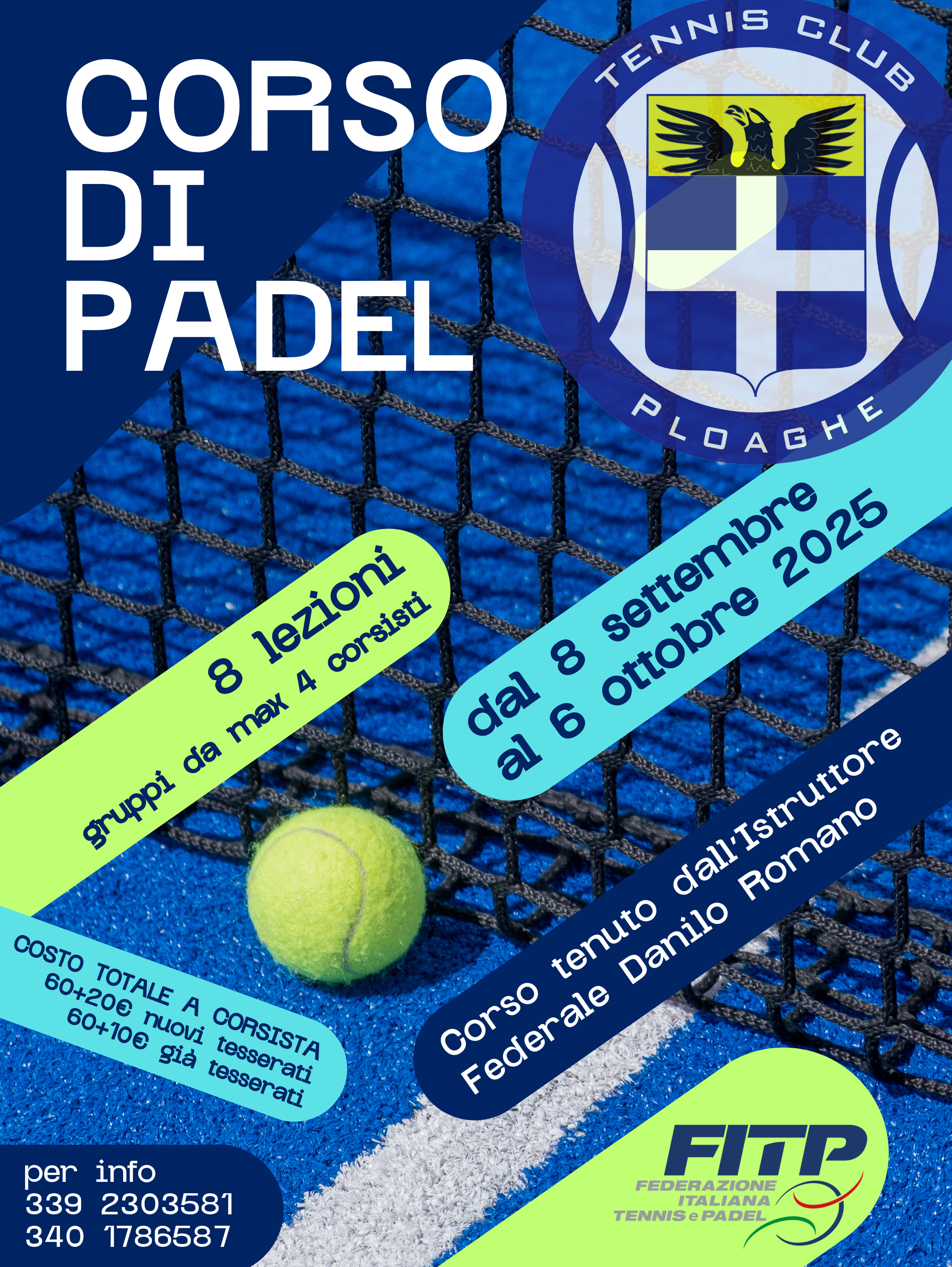 Scopri di più sull'articolo Corso Padel dall’ 8 settembre